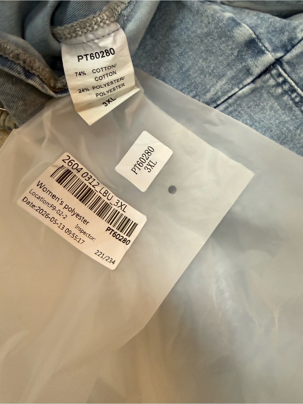 NWOT Chic Curve Light Blue Stretch Denim Dress Women’s Size 3XL - Picture 7 of 8